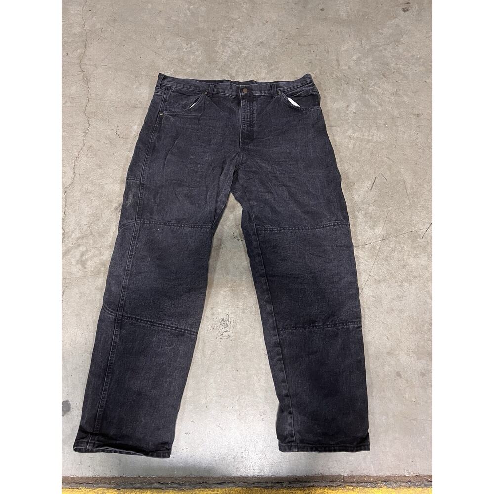 Vintage Black Draggin Jeans 42×33 Men's Motorcycle Kevlar Lined Fast Company USA
